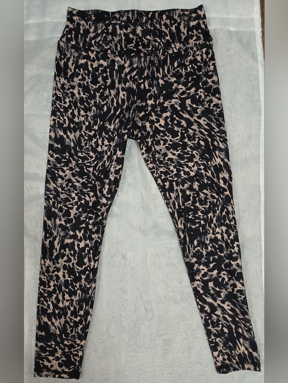 Jockey Black and Beige Animal Print Leggings